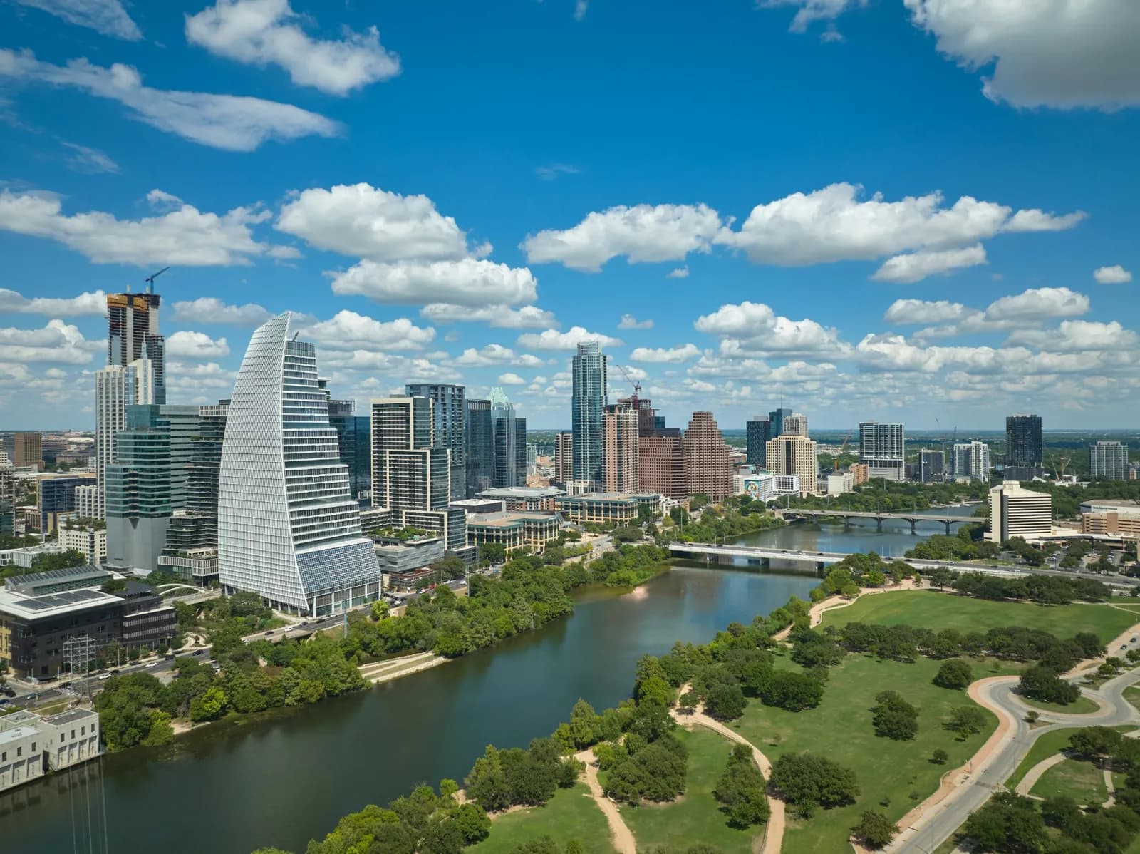 Austin skyline and Lady Bird Lake