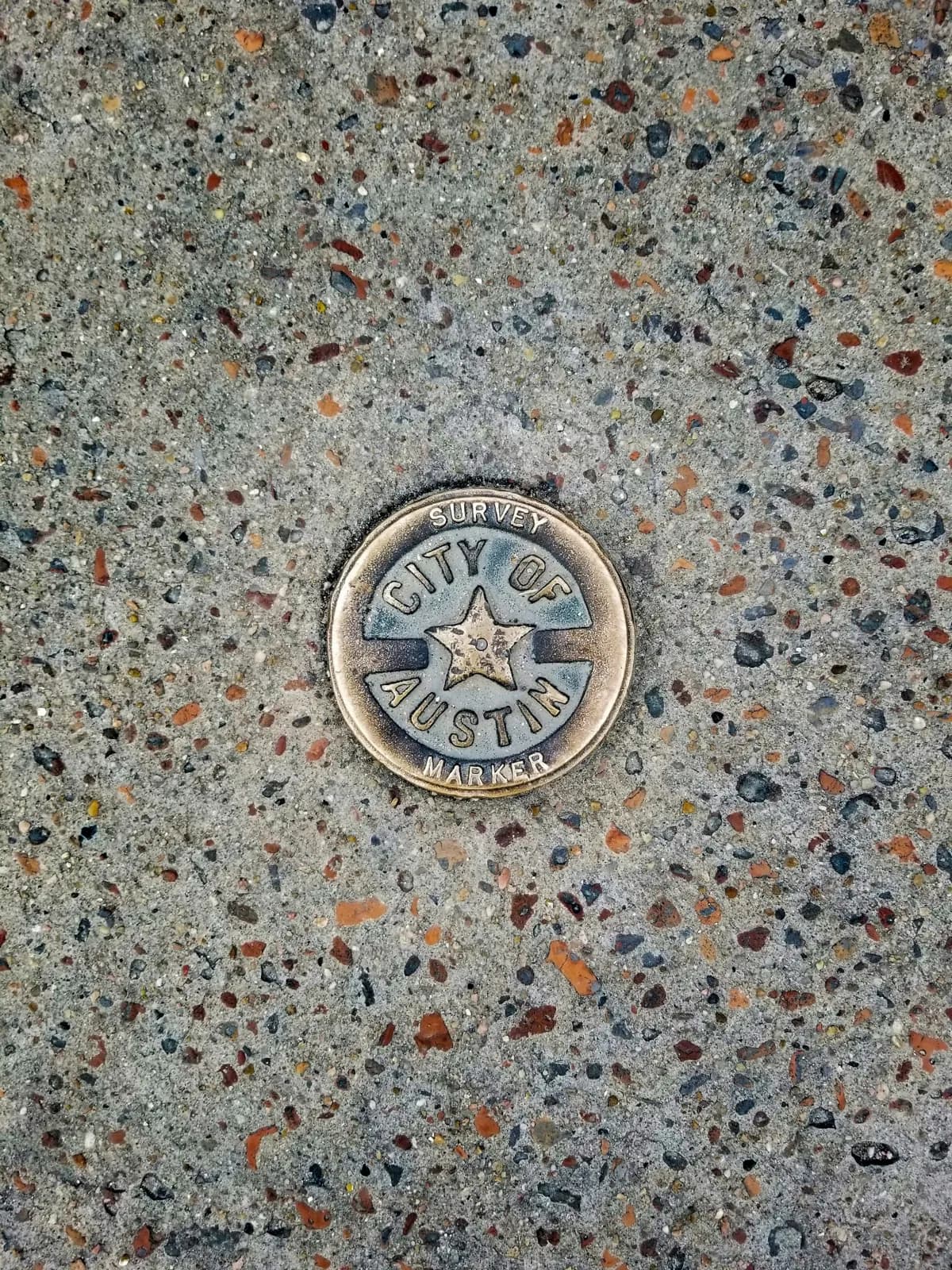 Texas star set into the pavement